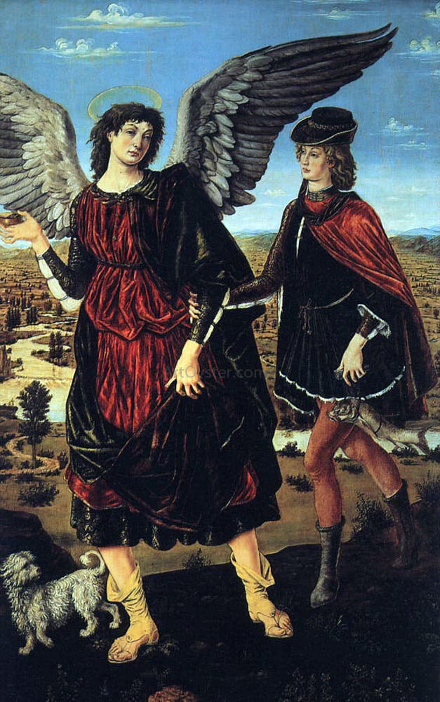  Antonio Pollaiolo Tobias and the Angel - Hand Painted Oil Painting