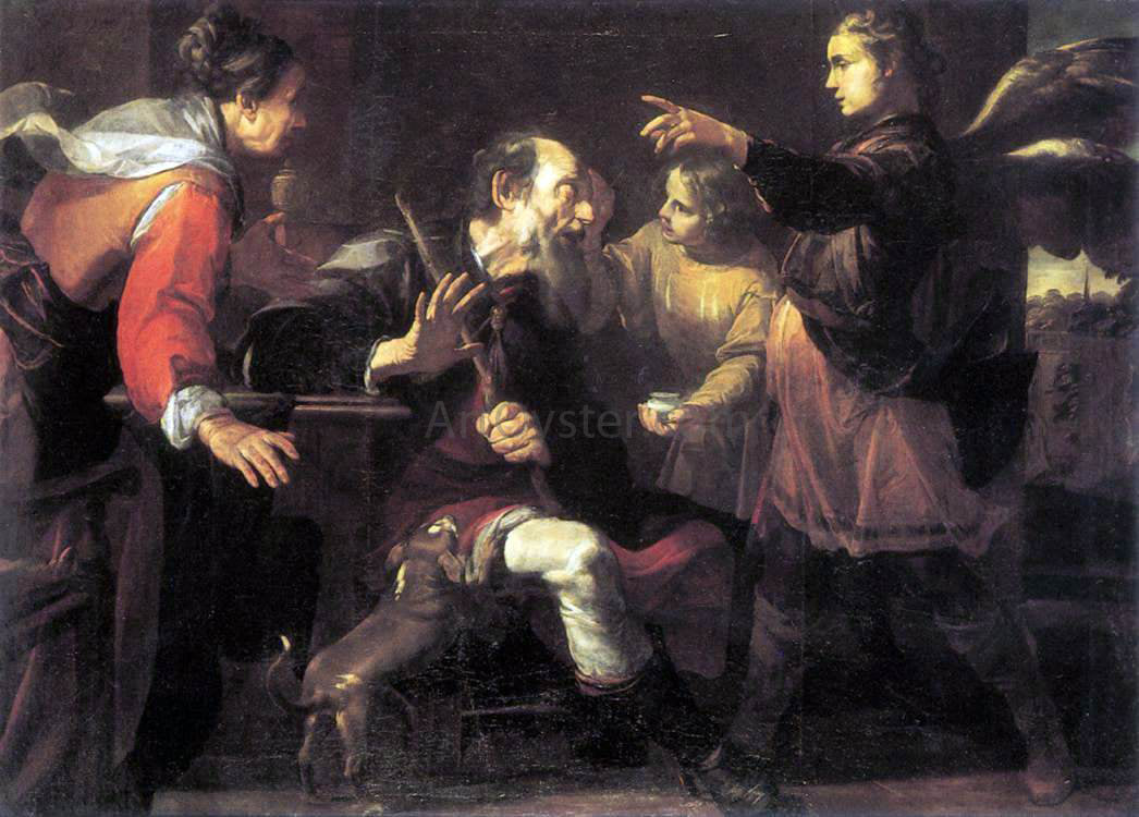 Gioacchino Assereto Tobias Healing the Blindness of His Father - Hand Painted Oil Painting