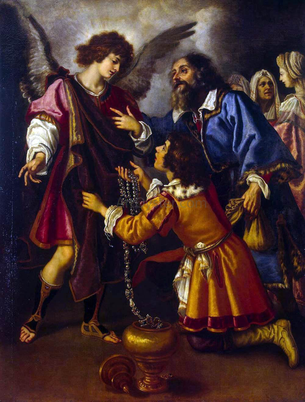 Giovanni Bilivert Tobias's Farewell to the Angel - Hand Painted Oil Painting