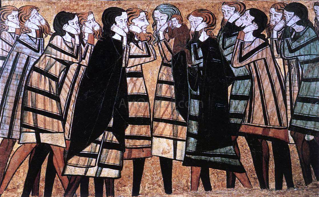 Unknown Catalan Painters Tomb of Don Sancho Saiz de Carillo (detail) - Hand Painted Oil Painting