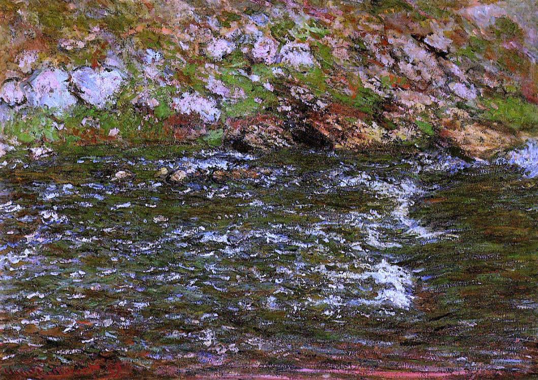 Claude Oscar Monet Torrent of the Petite Creuse at Freeselines - Hand Painted Oil Painting