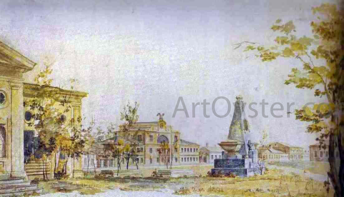  Fedor Yakovlevich Alekseev Town Square in Kherson - Hand Painted Oil Painting