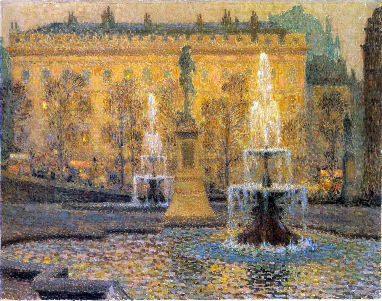 Henri Le Sidaner Trafalgar Square - Hand Painted Oil Painting