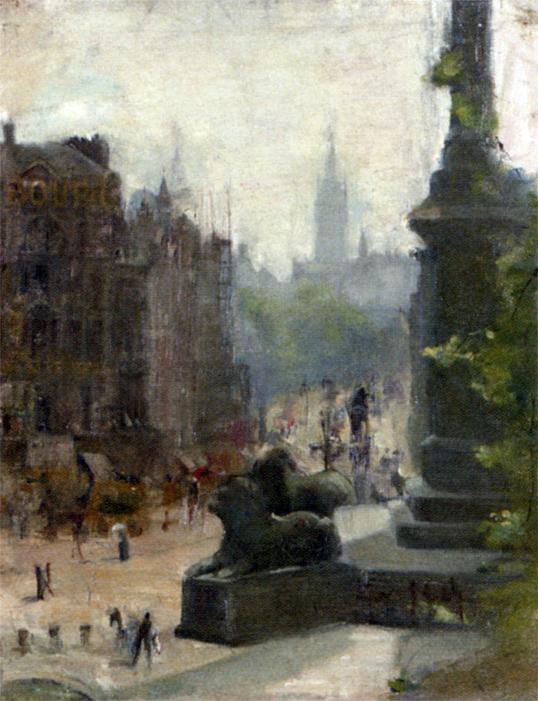 Albert Ludovici Trafalgar Square - Hand Painted Oil Painting