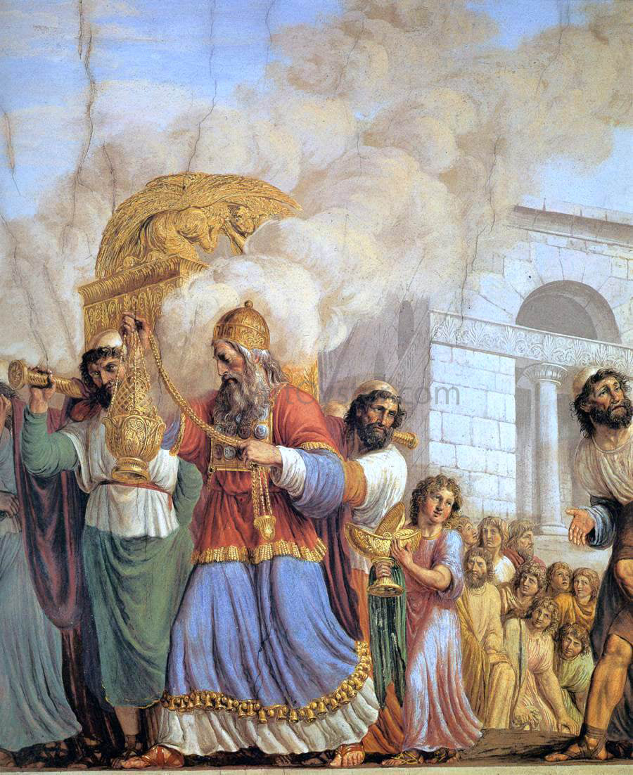 Luigi Ademollo Transportation of the Ark of the Covenant Containing the Tablets of the Law - Hand Painted Oil Painting