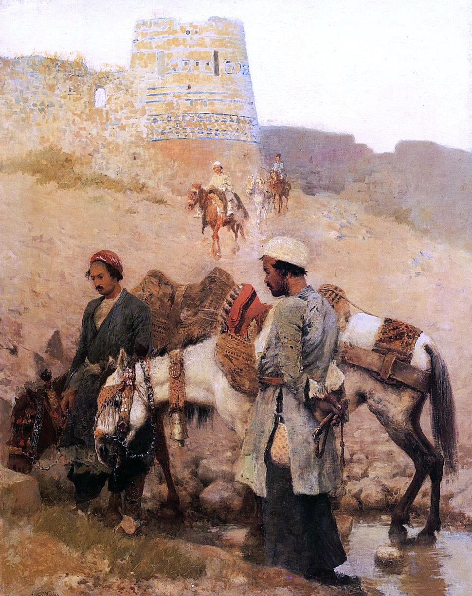 Edwin Lord Weeks Traveling in Persia - Hand Painted Oil Painting