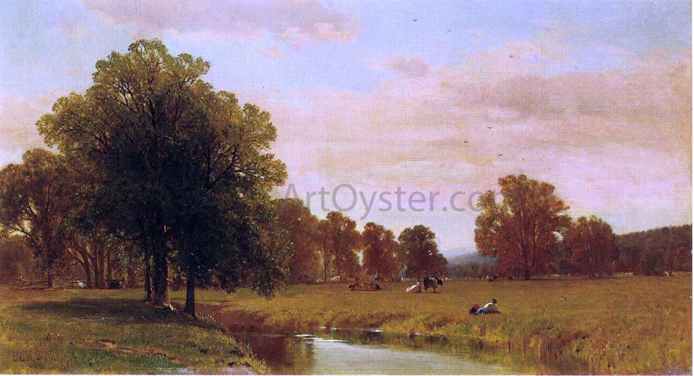 George Henry Smillie Trees and Meadows of Berkshire - Hand Painted Oil Painting