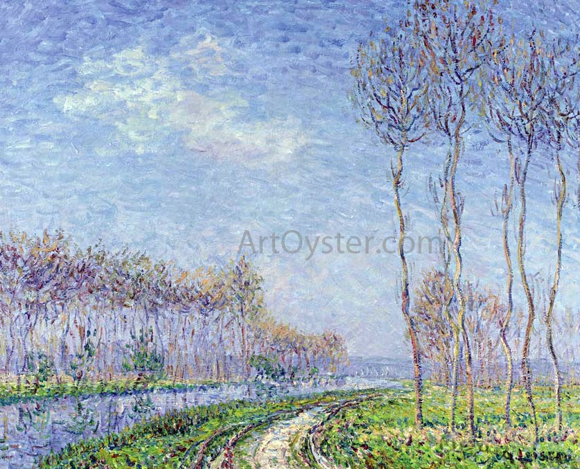 Gustave Loiseau Trees by the River - Hand Painted Oil Painting