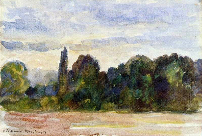 Camille Pissarro Trees, Eragny - Hand Painted Oil Painting