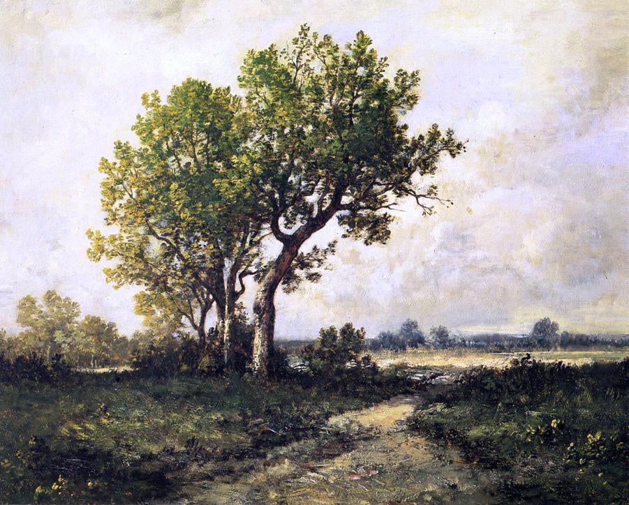 Leon Richet Trees in a Landscape - Hand Painted Oil Painting