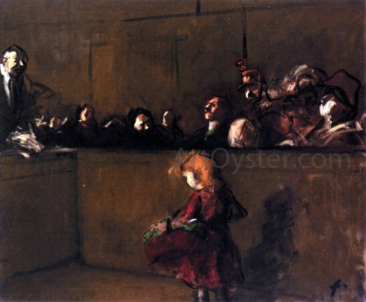 Jean-Louis Forain Trial Scene - Hand Painted Oil Painting