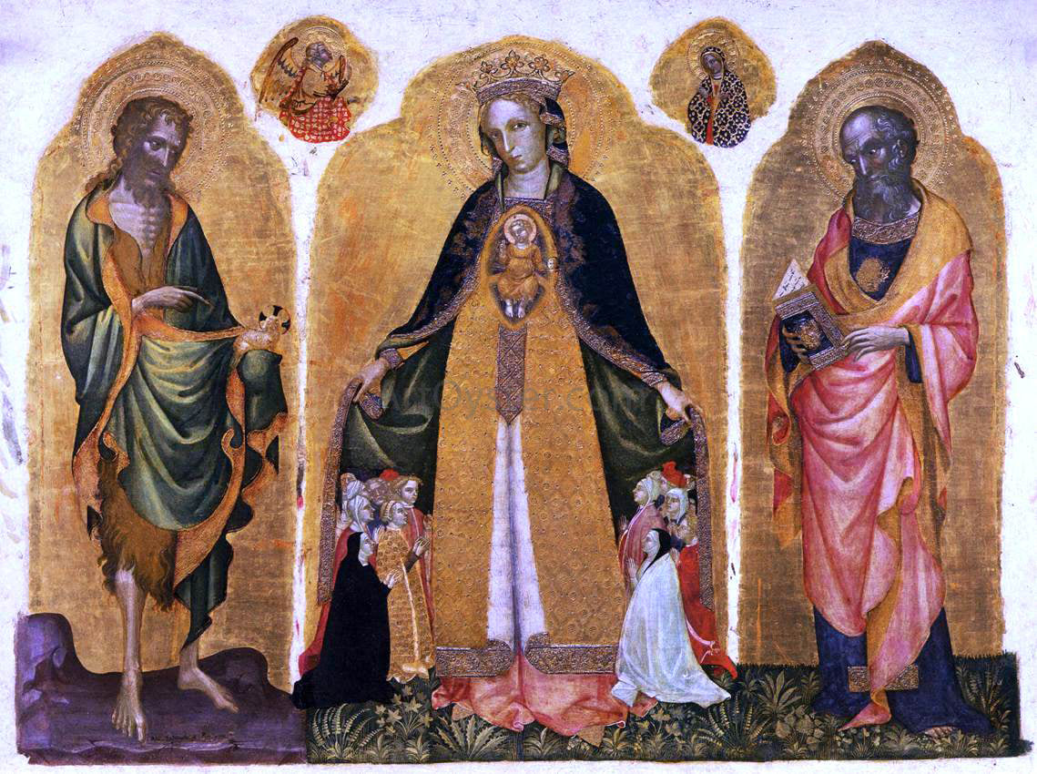 Jacobello Del Fiore Triptych of the Madonna della Misericordia - Hand Painted Oil Painting
