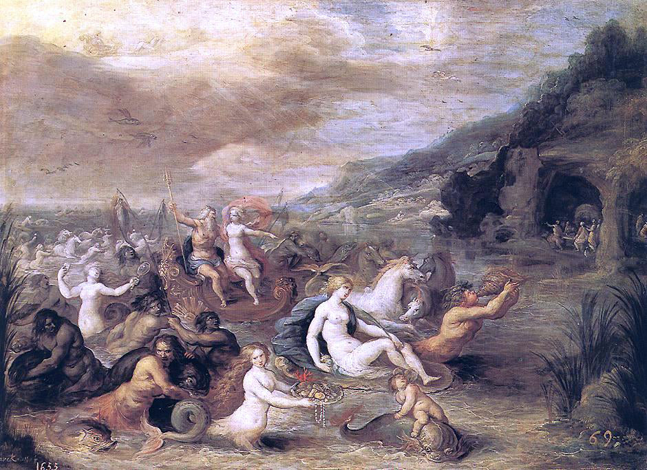 II Frans Francken Triumph of Amphitrite - Hand Painted Oil Painting