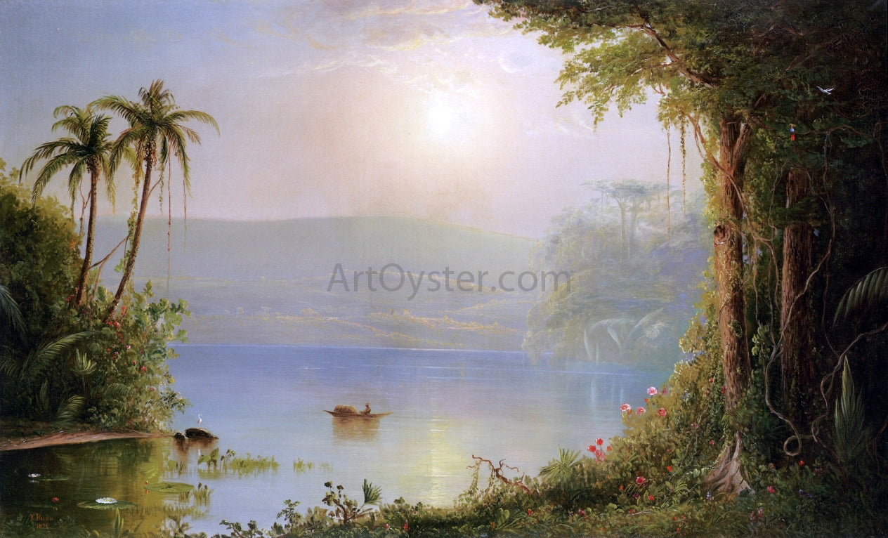 Norton Bush Tropical River Landscape - Hand Painted Oil Painting