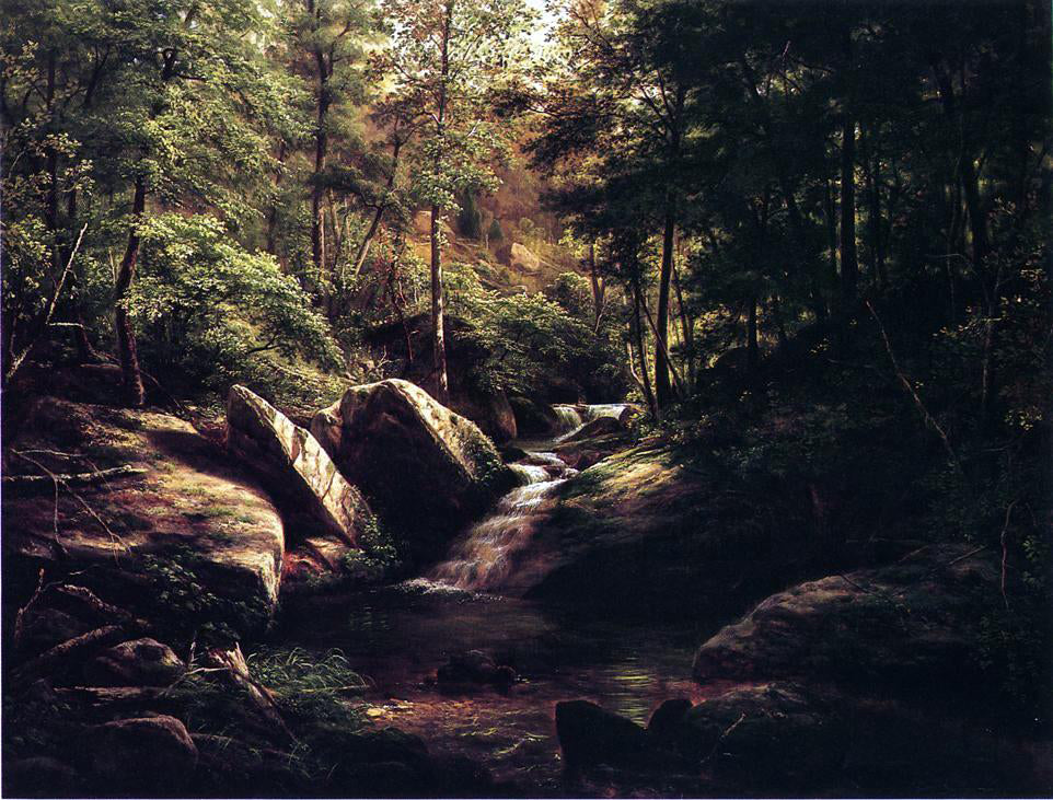 George Hetzel Trout Stream in the Alleghenies - Hand Painted Oil Painting