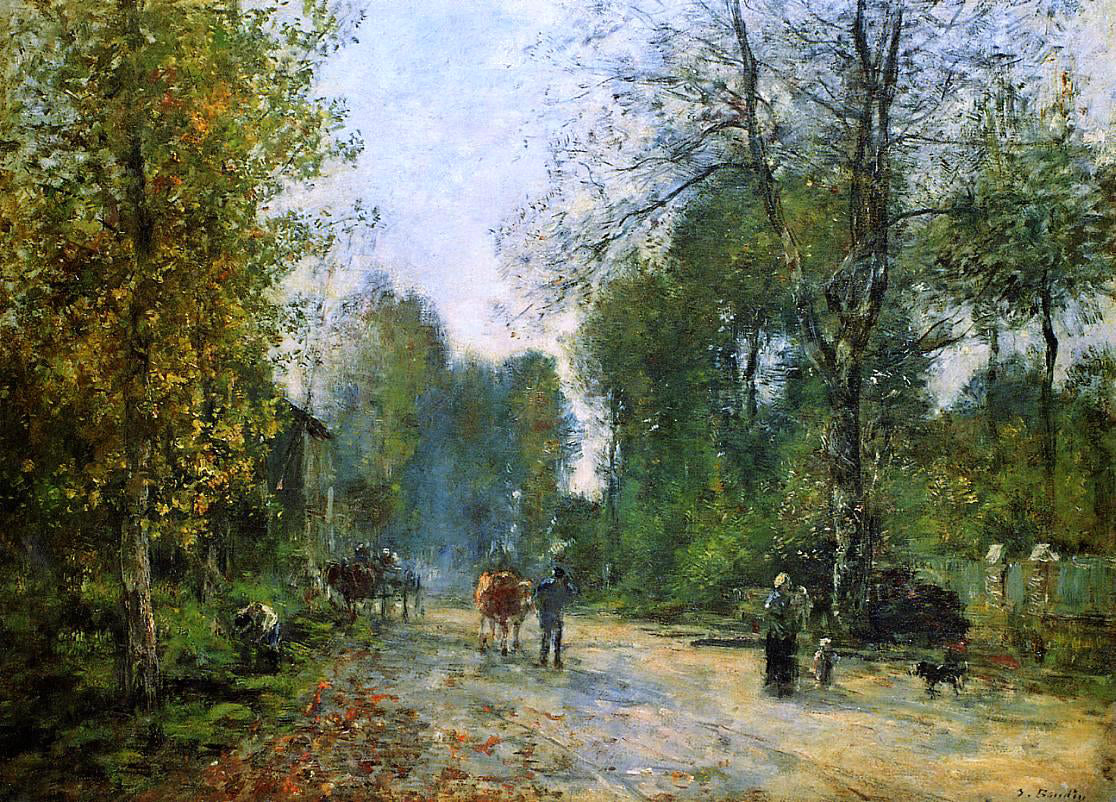  Eugene-Louis Boudin Trouville, Le Chemin de la Corderie - Hand Painted Oil Painting