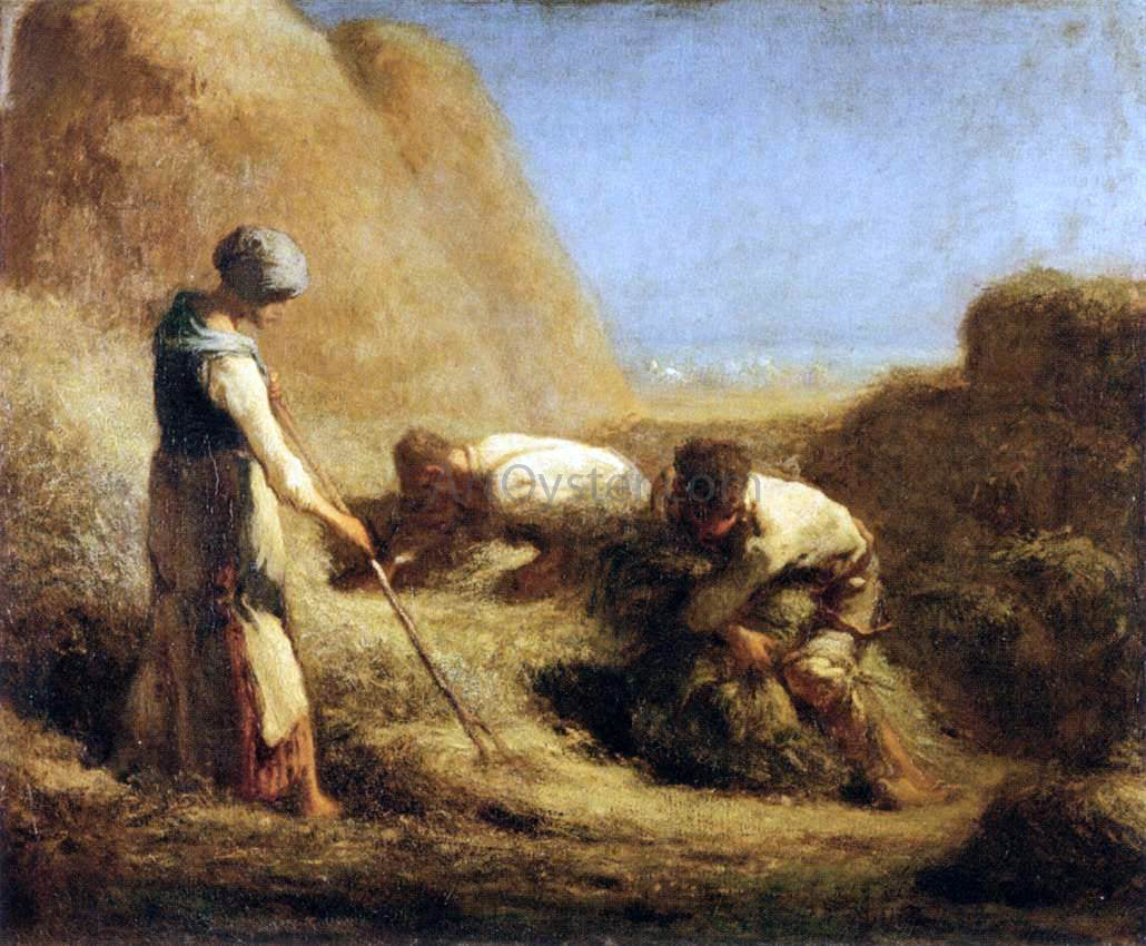  Jean-Francois Millet Trussing Hay - Hand Painted Oil Painting