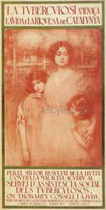 Ramon Casas Tubercolosis Poster - Hand Painted Oil Painting