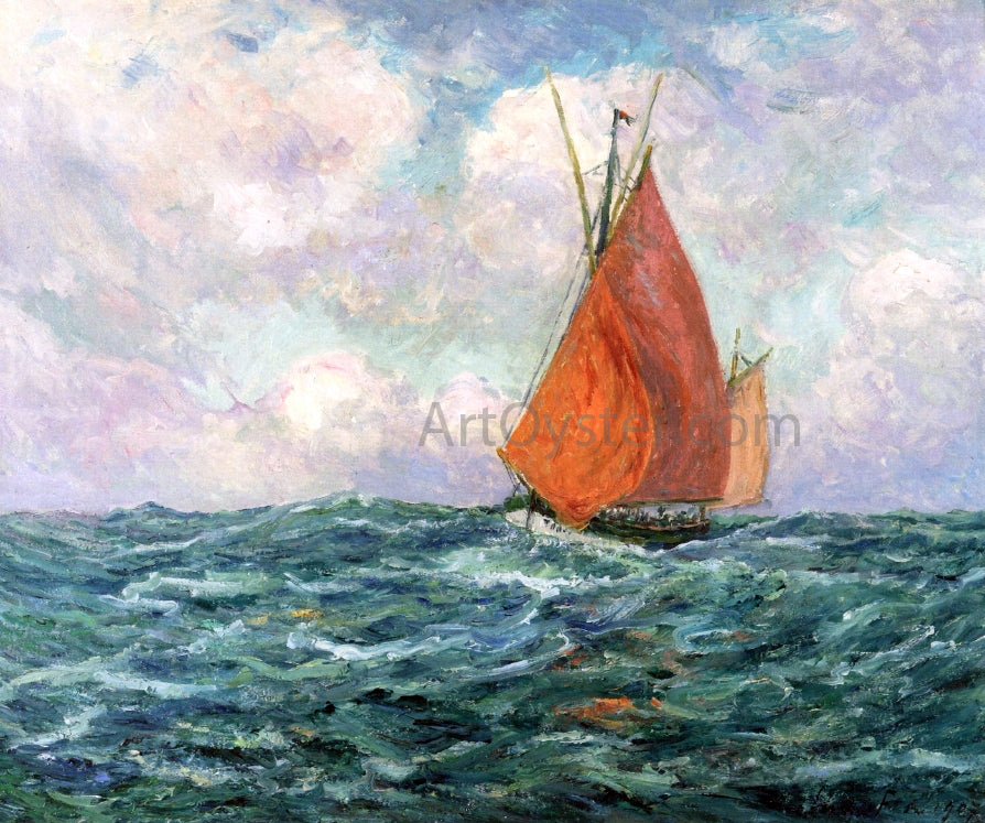 Maxime Maufra Tuna Boat at Sea - Hand Painted Oil Painting