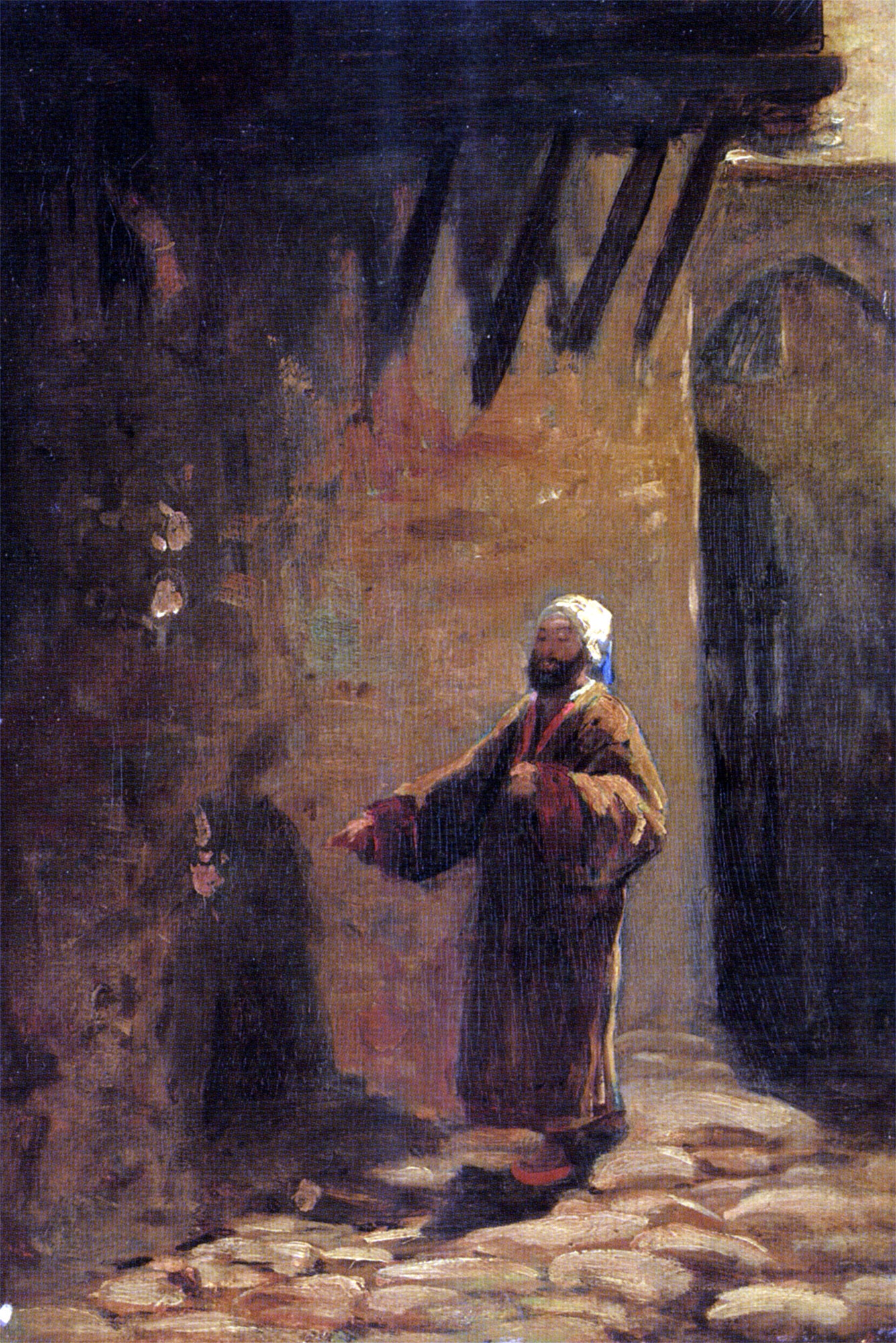 Carl Spitzweg Turke in Enger Gasse - Hand Painted Oil Painting