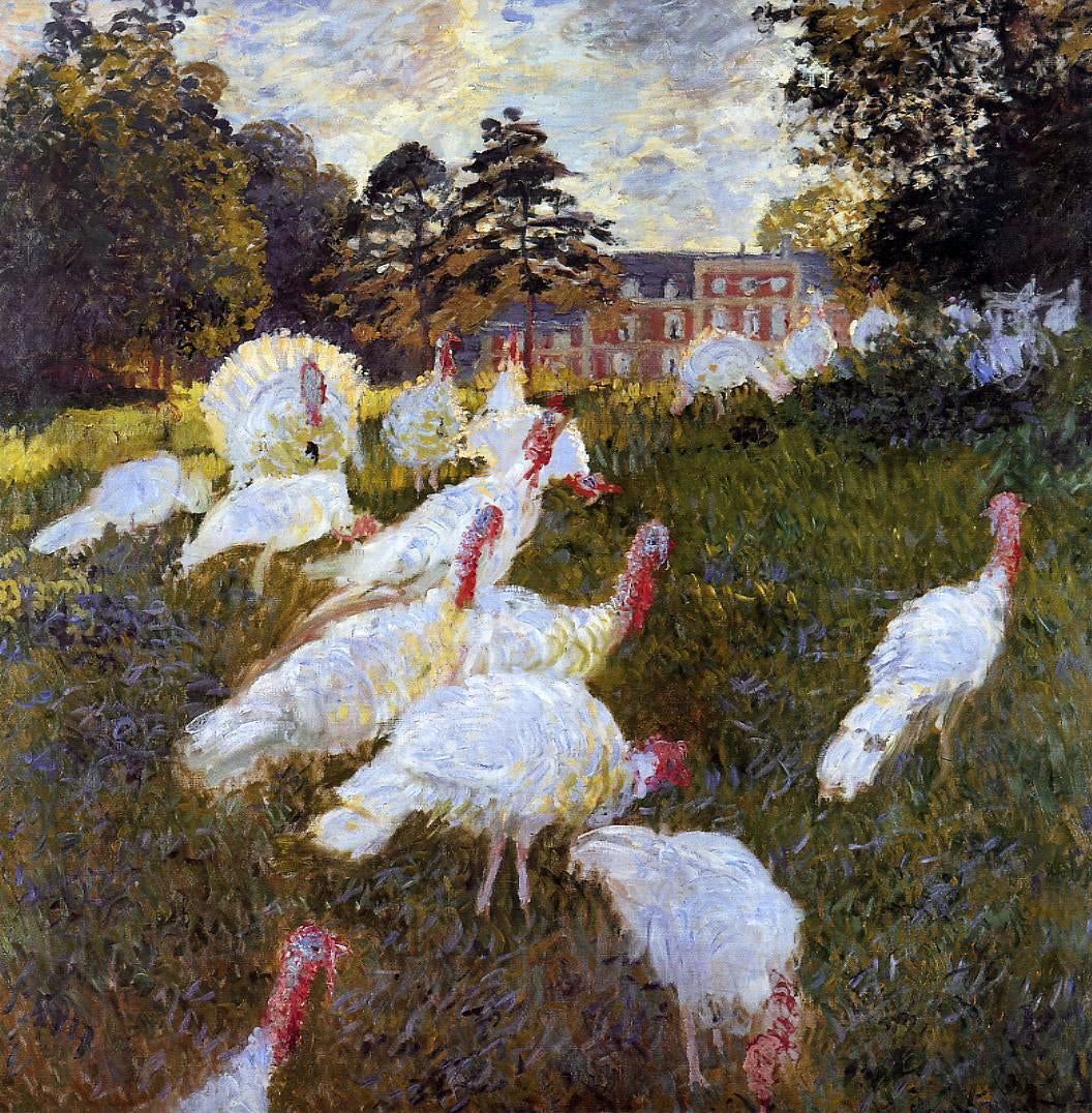 Claude Oscar Monet Turkeys - Hand Painted Oil Painting