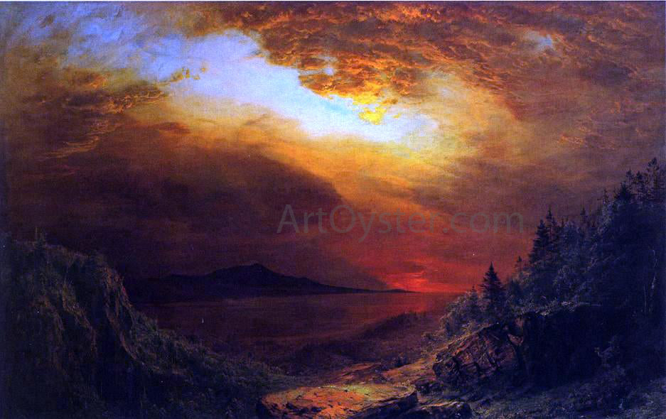 Frederic Edwin Church Twilight Mount Desert Island, Maine - Hand Painted Oil Painting