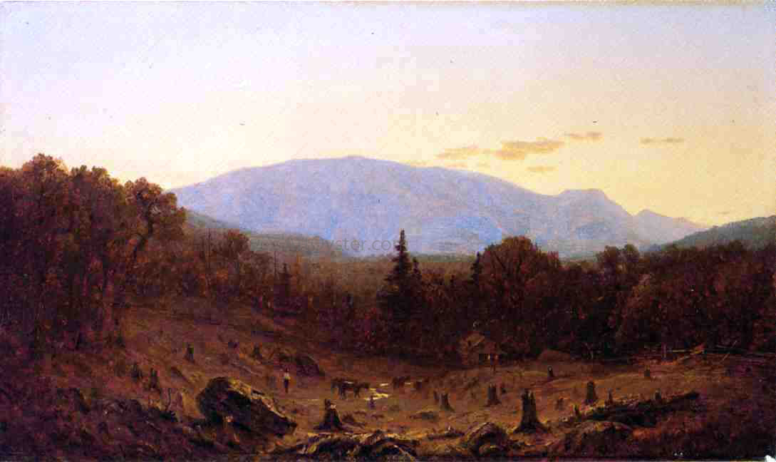 Sanford Robinson Gifford Twilight on Hunter Mountain - Hand Painted Oil Painting