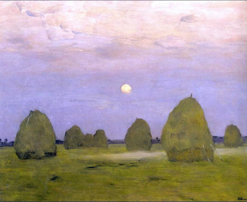 Isaac Ilich Levitan Twilight, Stacks - Hand Painted Oil Painting