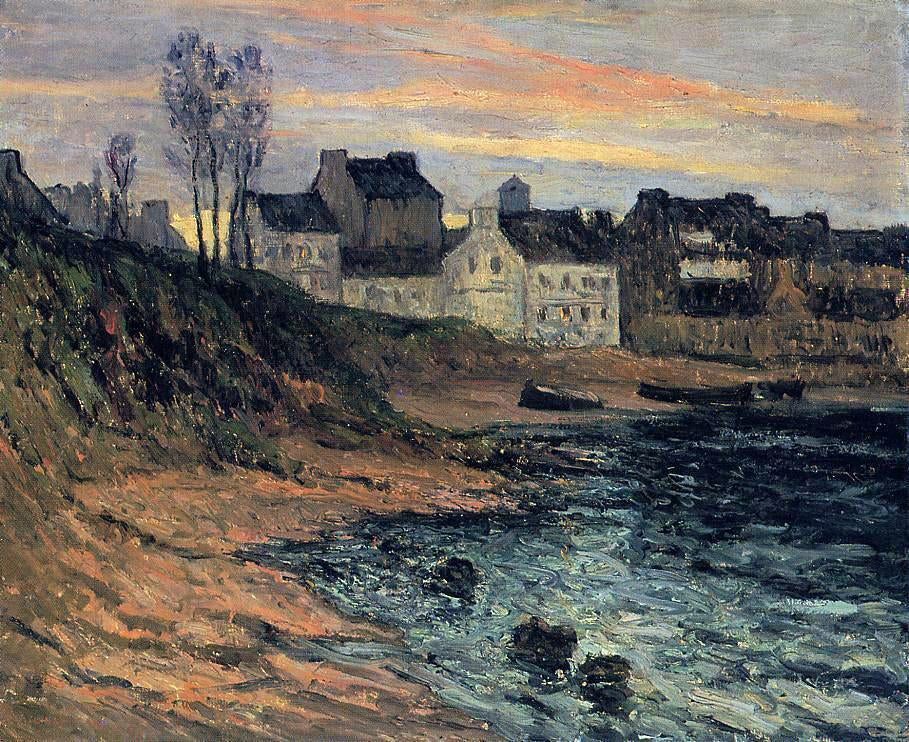 Maxime Maufra Twilight, Winter, Douarnenez - Hand Painted Oil Painting