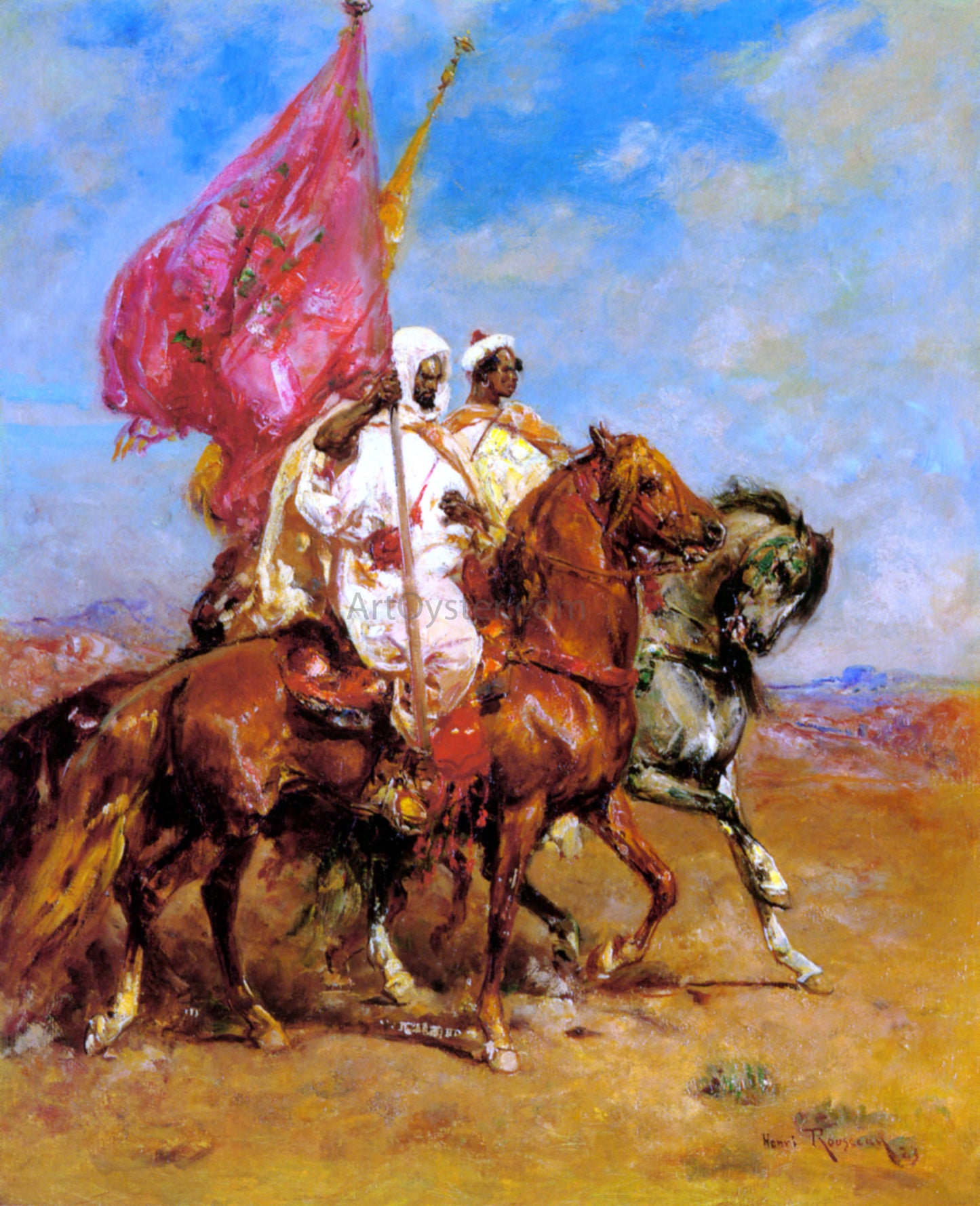 Henri Emilien Rousseau Two Chieftains - Hand Painted Oil Painting