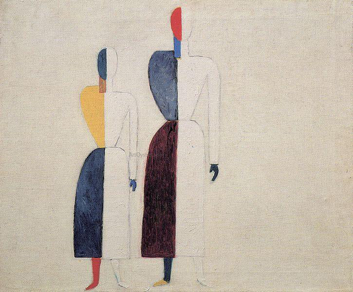 Kazimir Malevich Two Figures - Hand Painted Oil Painting