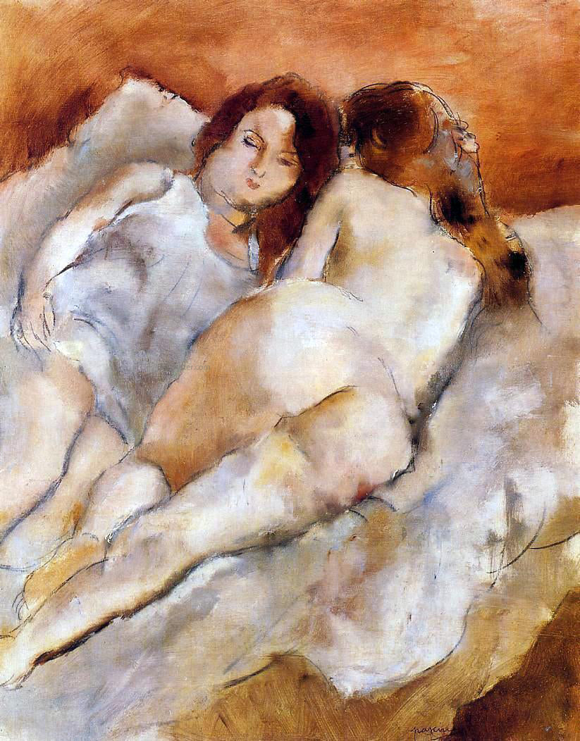 Jules Pascin Two Friends - Hand Painted Oil Painting