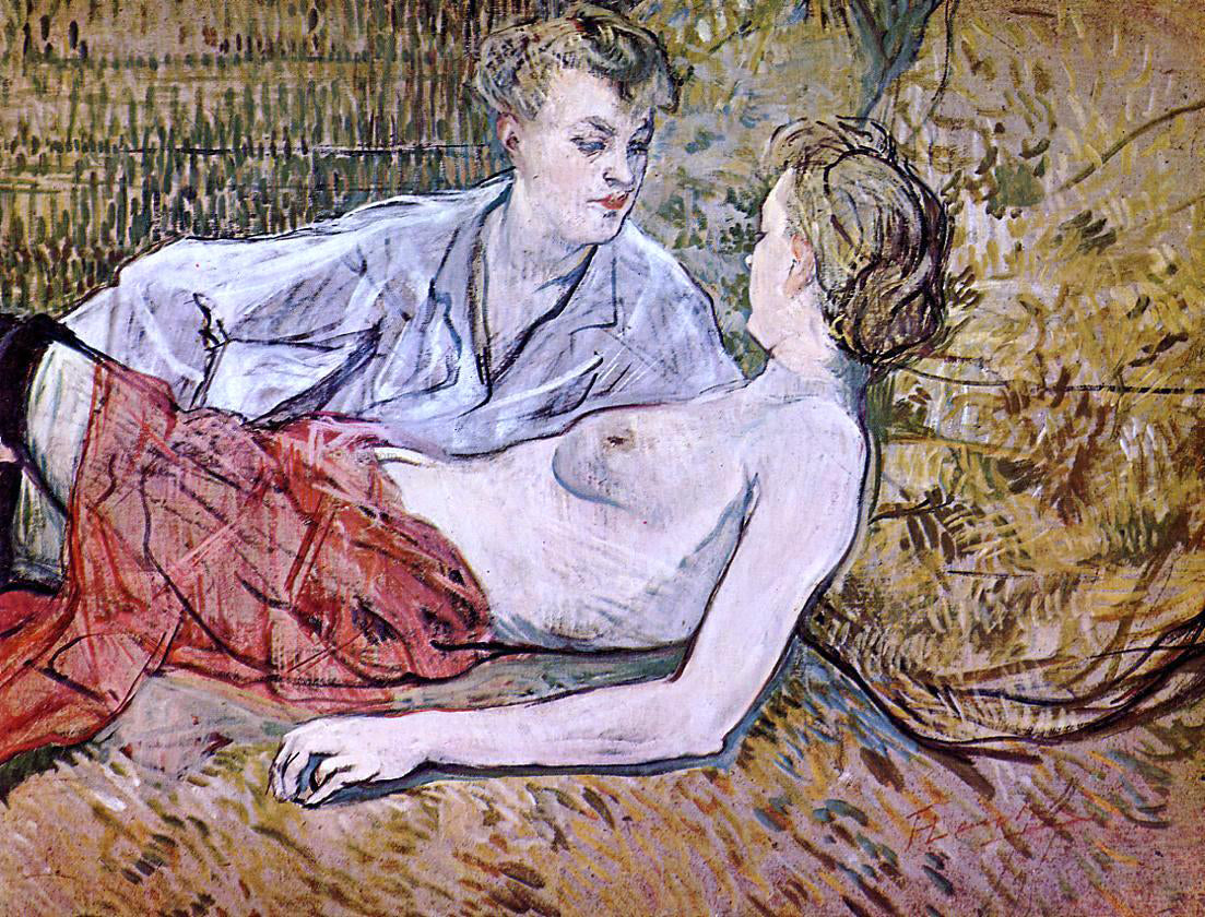 Henri De Toulouse-Lautrec Two Friends - Hand Painted Oil Painting