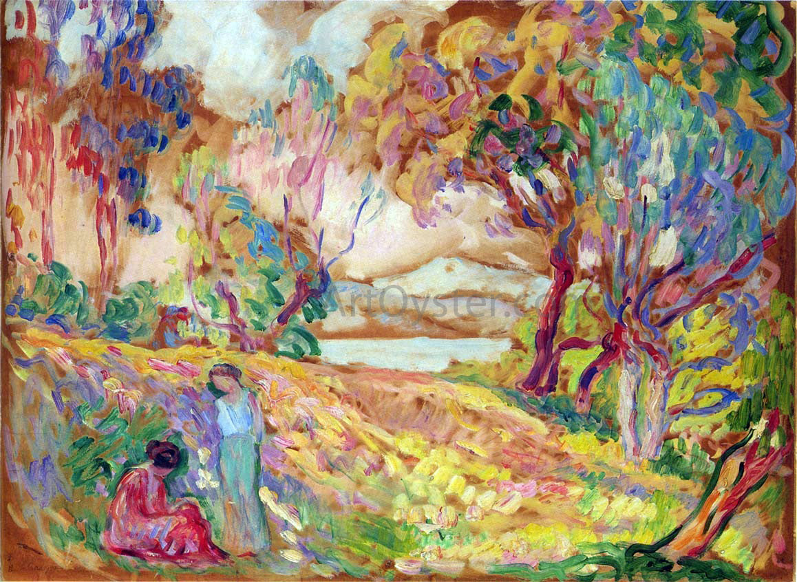 Henri Lebasque Two Girls at St Tropez - Hand Painted Oil Painting