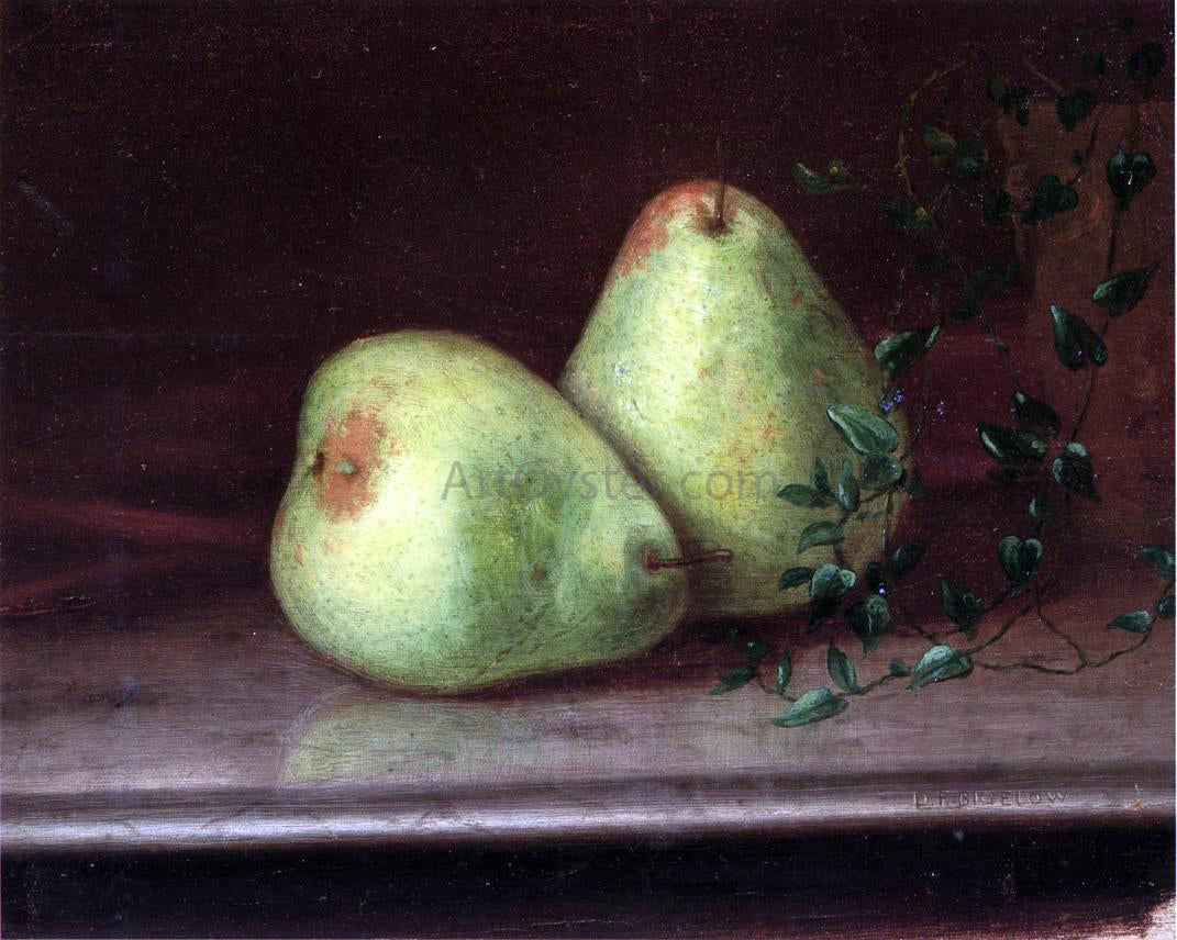 Daniel Folger Bigelow Two Green Pears - Hand Painted Oil Painting