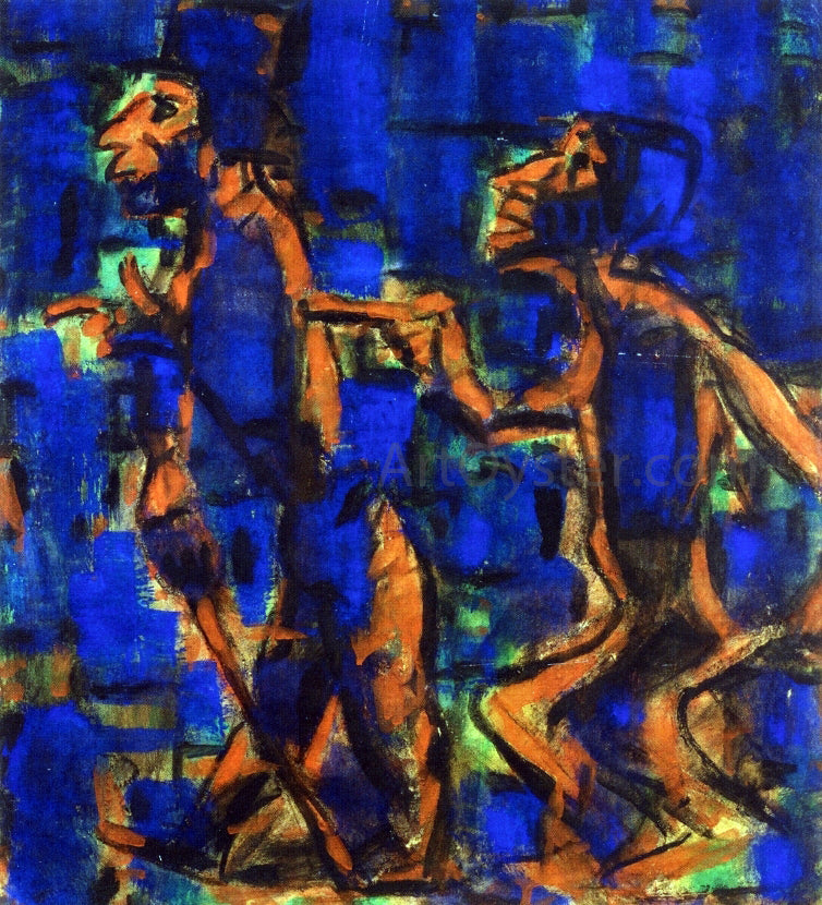 Christian Rohlfs Two Gypsies - Hand Painted Oil Painting
