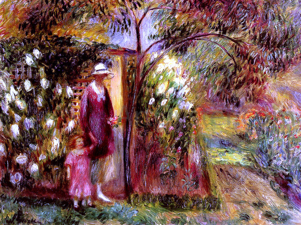 William James Glackens Two In A Garden - Hand Painted Oil Painting