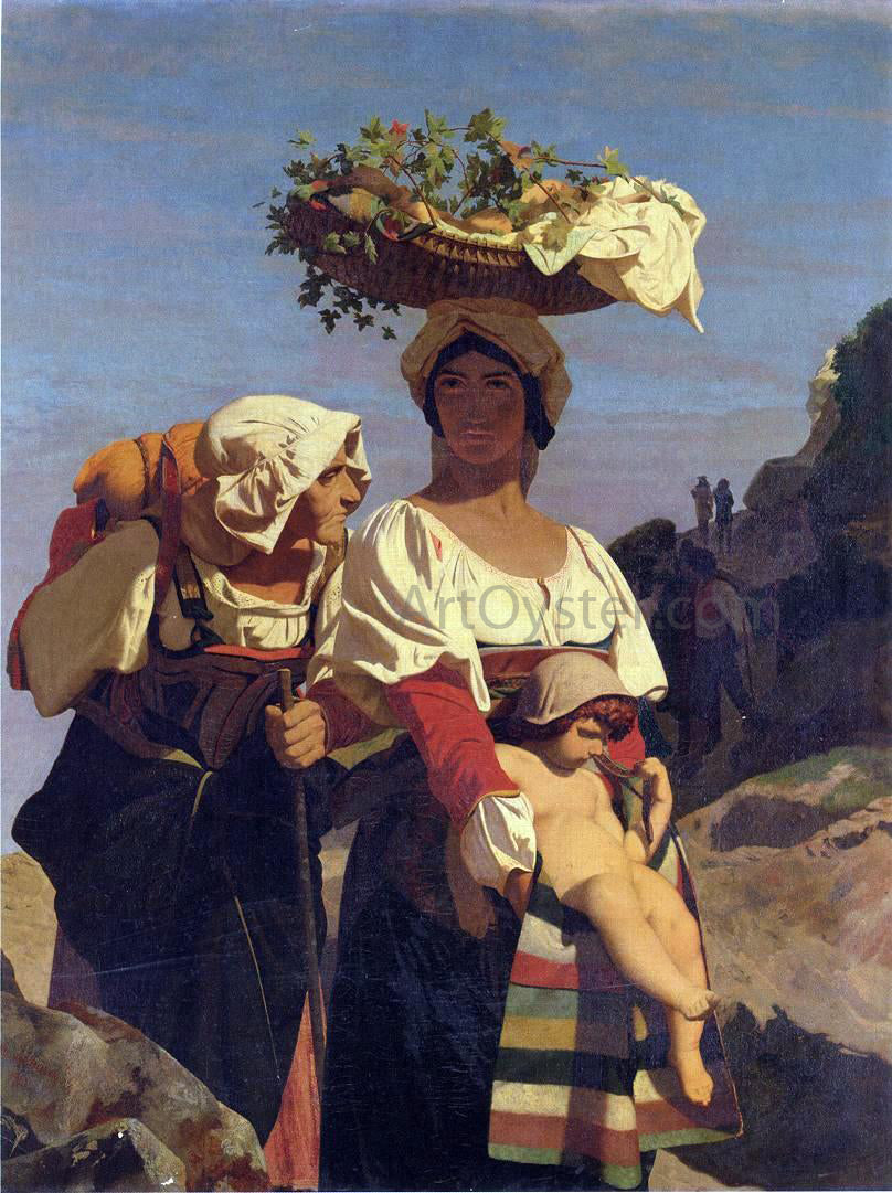 Jean-Leon Gerome Two Italian Peasant Women and an Infant - Hand Painted Oil Painting