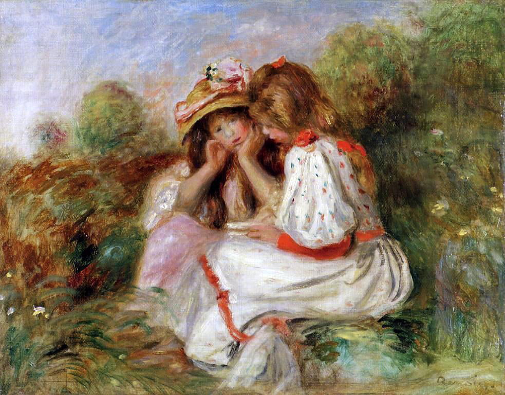 Pierre Auguste Renoir Two Little Girls - Hand Painted Oil Painting
