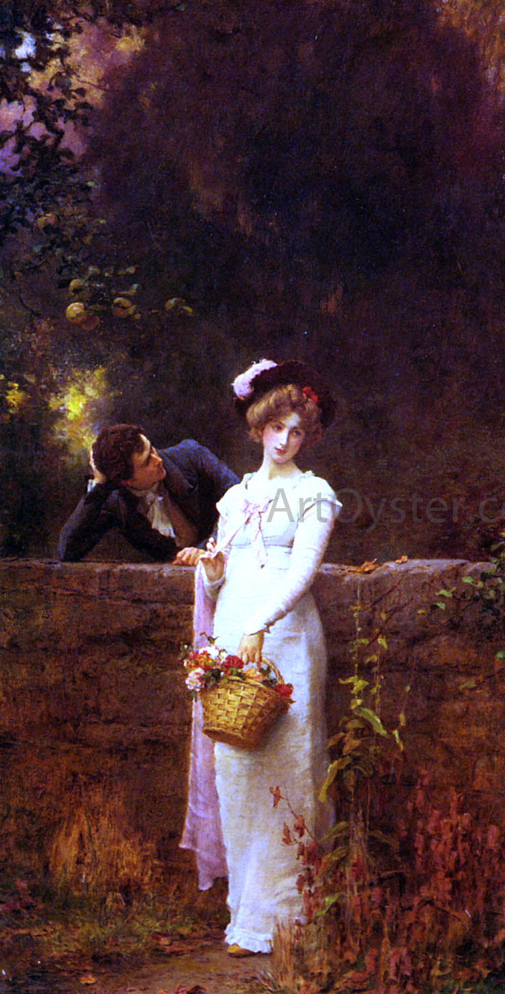 Marcus Stone Two Lovers - Hand Painted Oil Painting