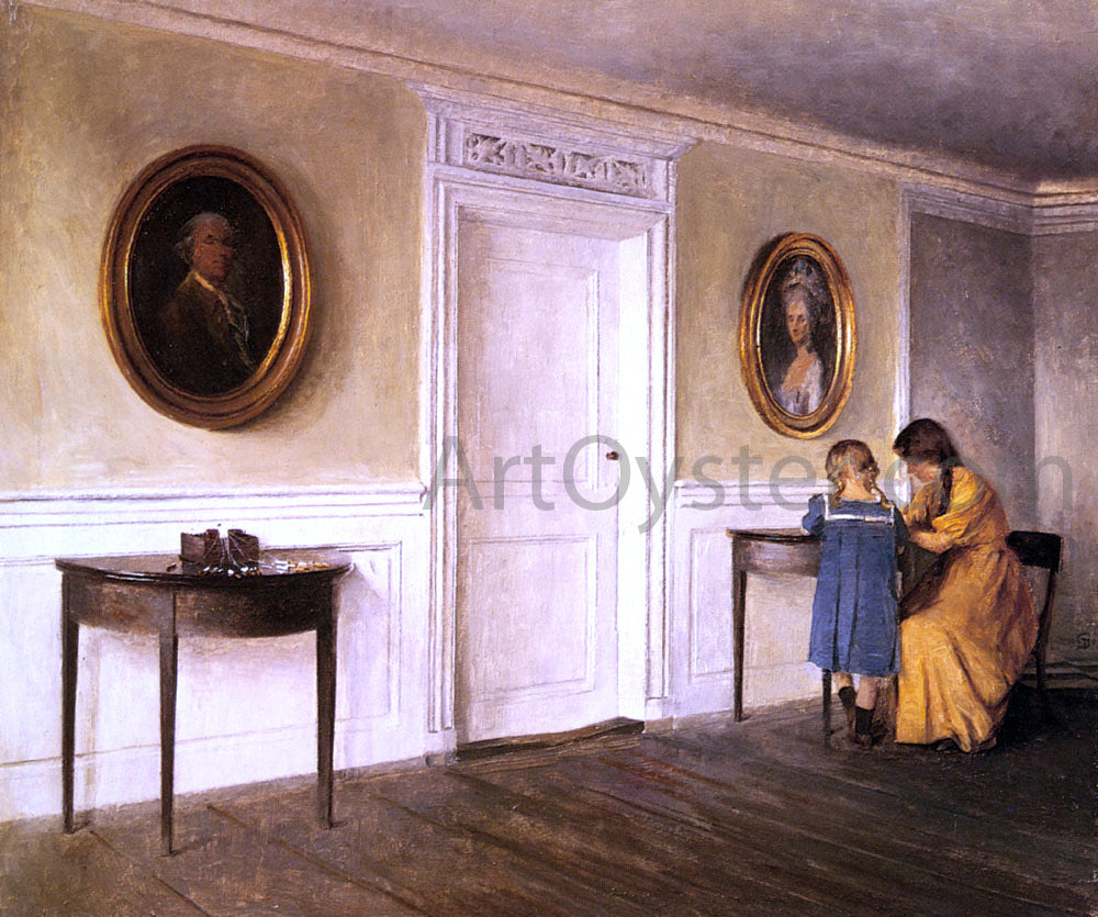  Peter Vilhelm Ilsted Two of the Artist's Daughters At Liselund - Hand Painted Oil Painting