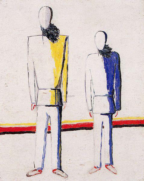 Kazimir Malevich Two Peasants - Hand Painted Oil Painting