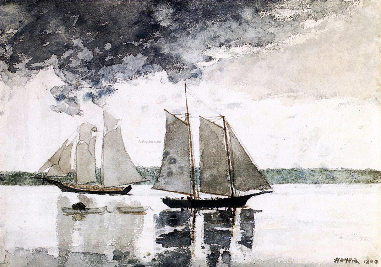 Winslow Homer Two Schooners (also known as Two Sailboats) - Hand Painted Oil Painting