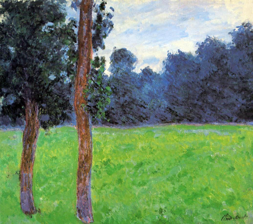 Claude Oscar Monet Two Trees in a Meadow - Hand Painted Oil Painting