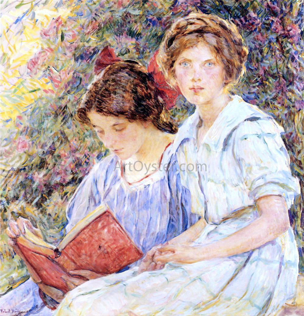 Robert Lewis Reid Two Women Reading - Hand Painted Oil Painting