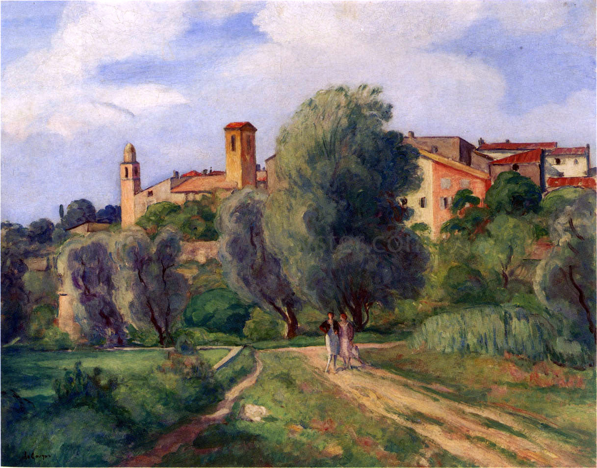Henri Lebasque Two Women Taking a Walk - Hand Painted Oil Painting