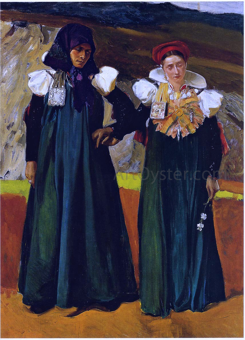 Joaquin Sorolla Y Bastida Types from the Anso Valley - Hand Painted Oil Painting