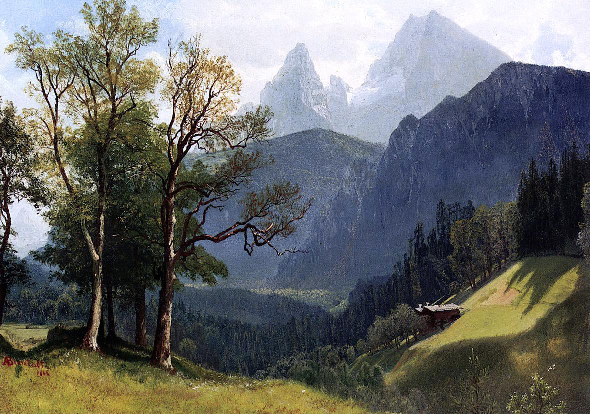 Albert Bierstadt Tyrolean Landscape - Hand Painted Oil Painting