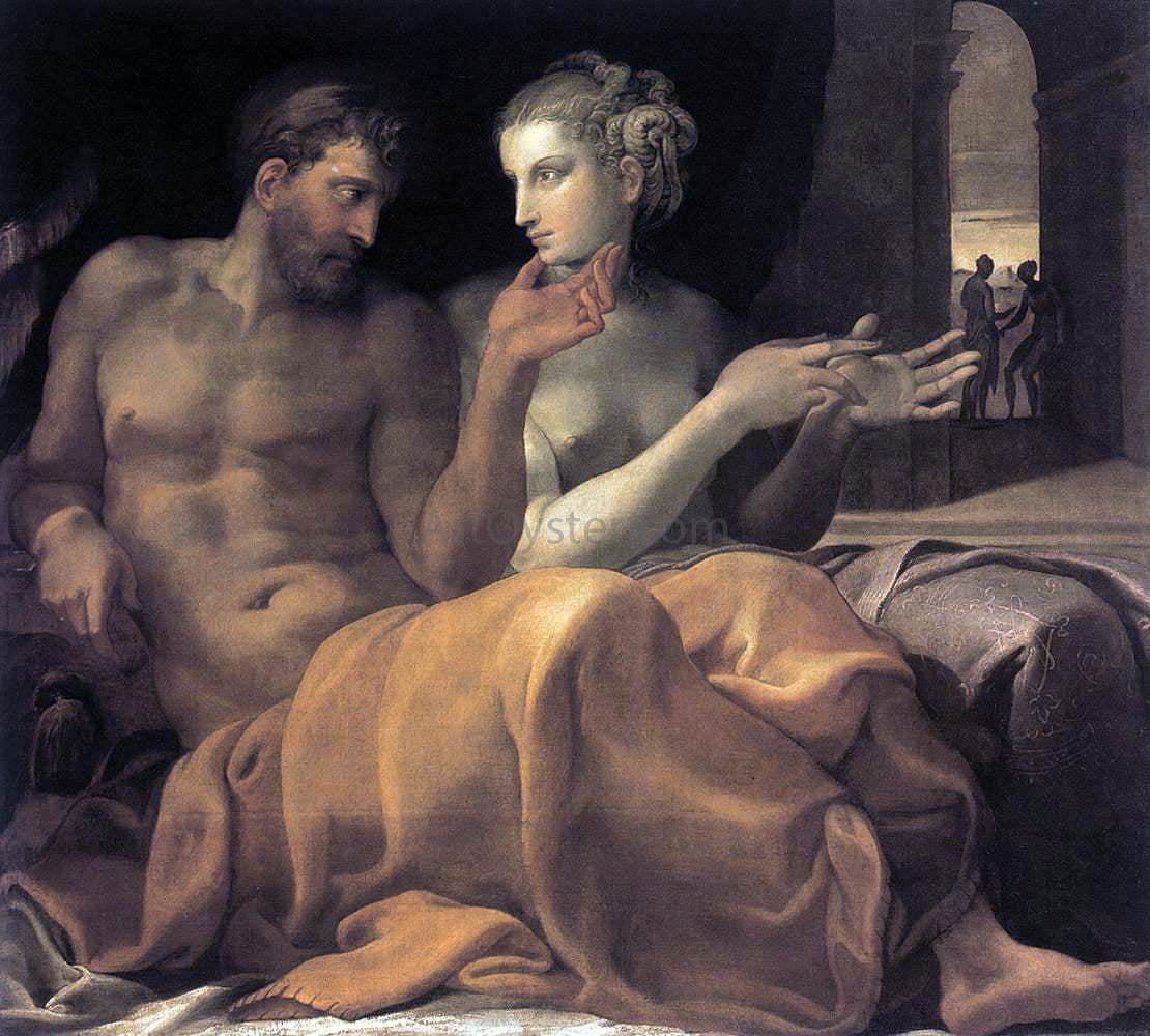 Francesco Primaticcio Ulysses and Penelope - Hand Painted Oil Painting