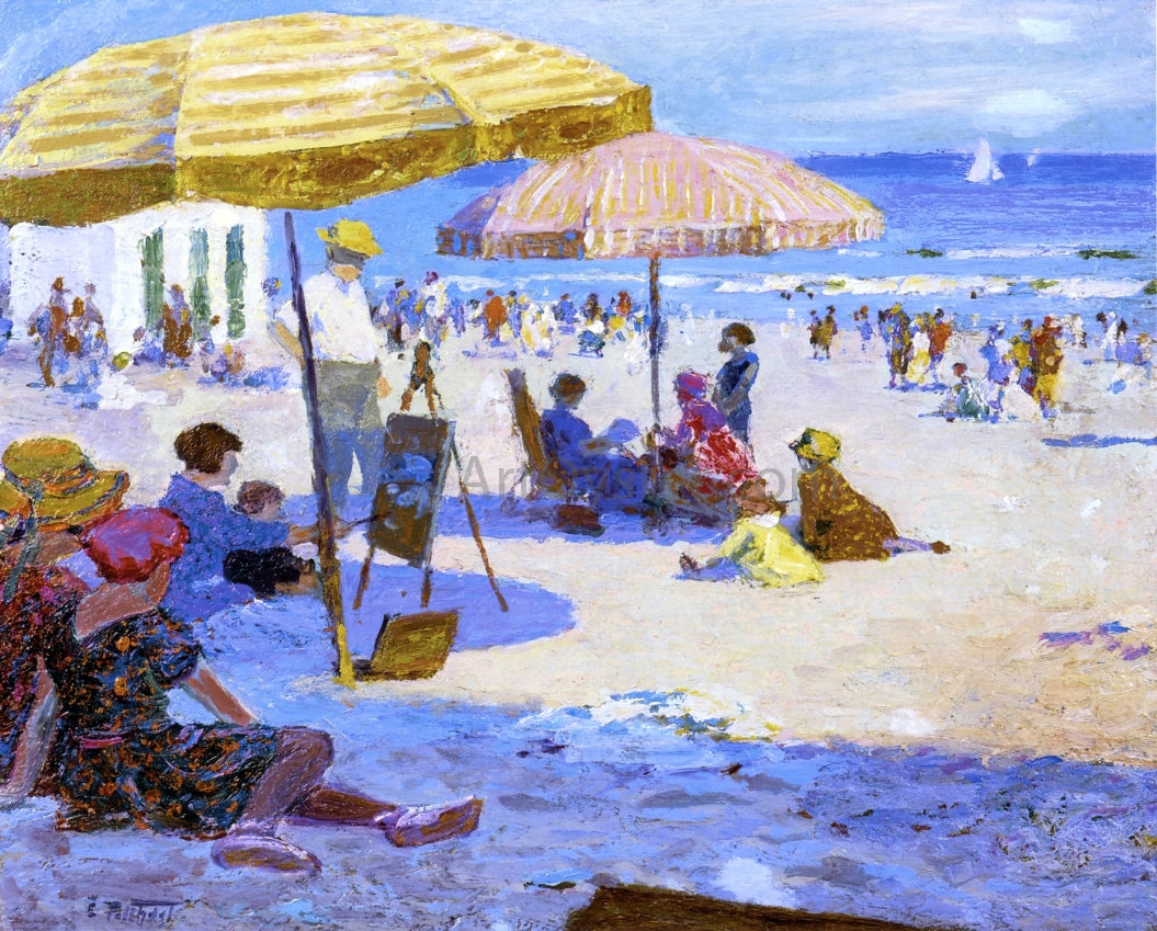Edward Potthast Umbrellas and the Sun - Hand Painted Oil Painting